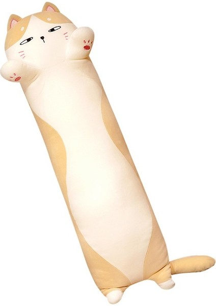 Şişman Kedi Peluş Oyuncak Bebek Sevimli Şişman Ev Kedisi Yastık Çocuk Yatağı Uzun Yastık Bebek Kız 1300MM (Yurt Dışından)