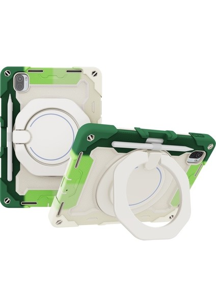 Xiaomi Pad 5 / Xiao Mi Pad 5 Pro Için Taşınabilir Pc + Silikon Hibrit Tablet Kılıfı - Lacivert (Yurt Dışından)