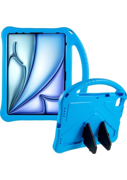 Ipad Air 11 2024 Çocuklar Eva Darbeye Dayanıklı Tablet Kılıfı, Stand Saplı (Yurt Dışından)
