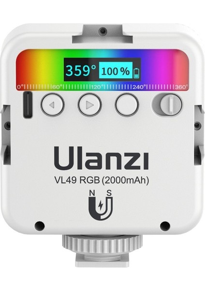 VL49 Mini Rgb LED Video Işığı - Beyaz (Yurt Dışından)