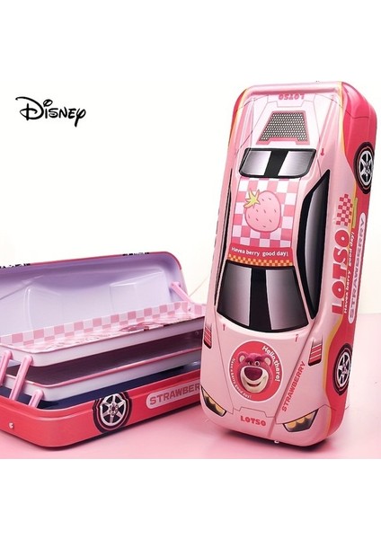 Tcherchı Disney Pixar Cars Şimşek Mcqueen Üç Katmanlı Metal Kalem Kutusu (Yurt Dışından)