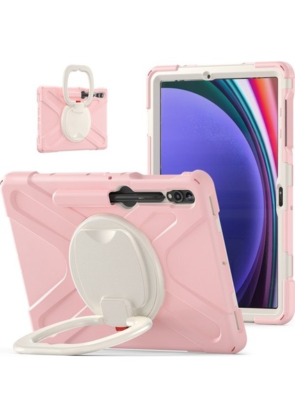 Samsung Galaxy Tab S7+ / S8+ / S9+ / S7 Fe Pc+ Silikon Koruyucu Kılıf Dönen Stand Serimli Tablet Kapak Tasar Tasarım (Yurt Dışından)