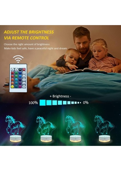 3D Gece Lambası, Uzaktan Kumandalı + Tou ile 3D Illüzyon Lambası (Yurt Dışından) modelleri