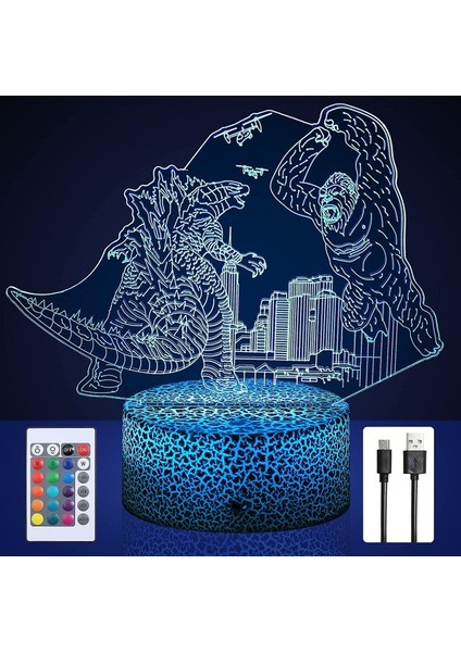 Godzilla Vs King Kong Oyuncakları-16 Renkli Kısılabilir ve C Ebeveyn (Yurt Dışından)