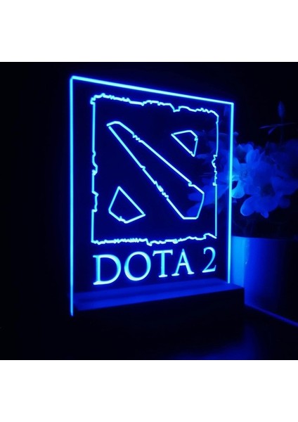 Dotas 2 Anime Gece Lambası 3D Illüzyon Lambası (Yurt Dışından)
