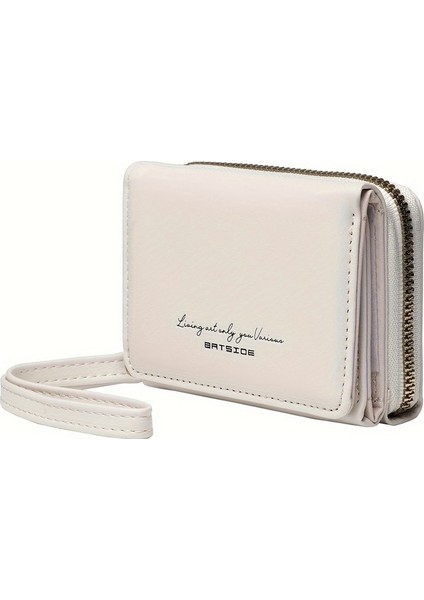 Düz Renk Çok Fonksiyonlu Mini Kısa Cüzdan (Yurt Dışından)