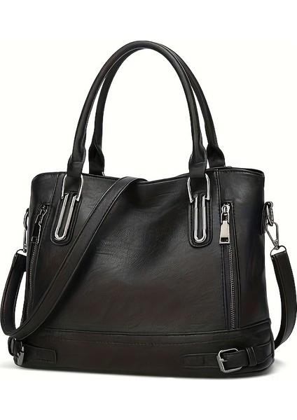 Tcherchı Vintage Askılı Tote Çantası, Retro Omuz Hobosu (Yurt Dışından)