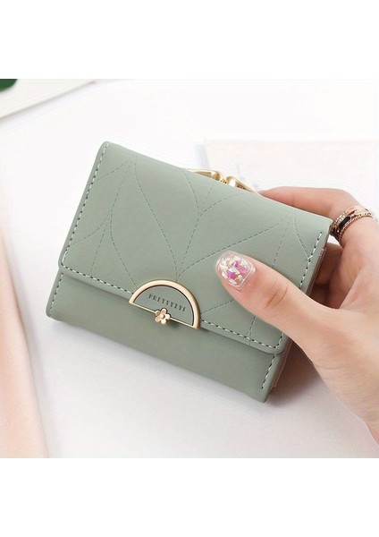 Tcherchı Trendy Kapitone Bozuk Para Cüzdanı, Düz Renk Üçe Katlanmış Çanta, Klasik Kredi Kartı Tutucu (Yurt Dışından) fiyatları