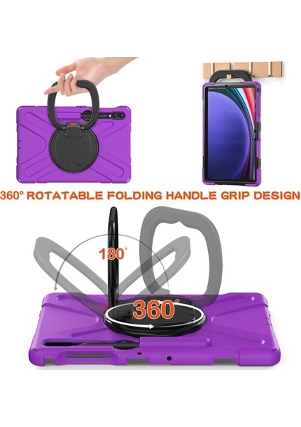 Samsung Galaxy Tab S7+ / S8+ / S9+ / S7 Fe Pc+ Silikon Koruyucu Kılıf Dönen Stand Serimli Tablet Kapak Tasar Tasarım (Yurt Dışından) fiyatları