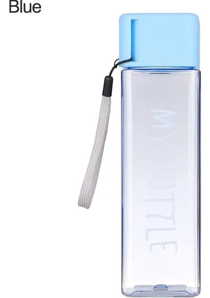 Tcherchı 480 ml Şeffaf Vierkante Plastik Mat Su Bardağı Açık Koude Sap Su Sporları Bardak Met Draagbare Melk Touw Su Fles (Yurt Dışından)