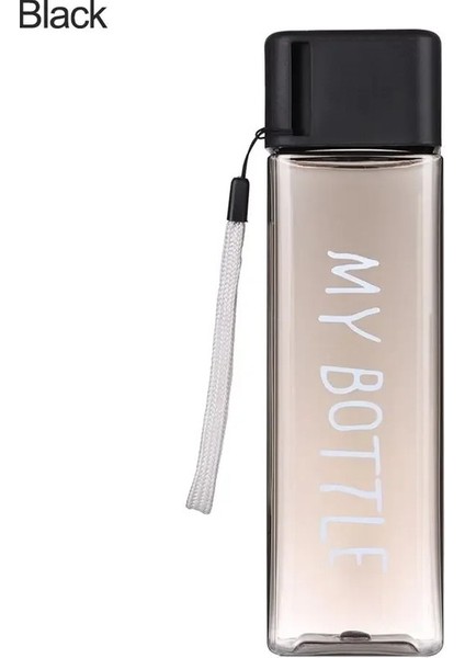Tcherchı 480 ml Şeffaf Vierkante Plastik Mat Su Bardağı Açık Koude Sap Su Sporları Bardak Met Draagbare Melk Touw Su Fles (Yurt Dışından)