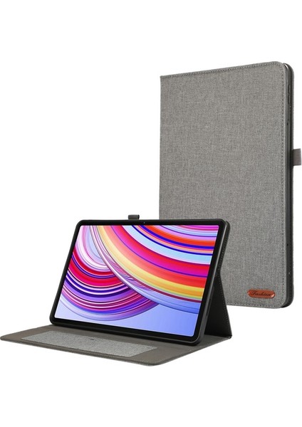 Xiaomi Redmi Pad Pro Kart Tutucu Kumaş Doku Deri Kılıf Tablet Standı Kapağı (Yurt Dışından)