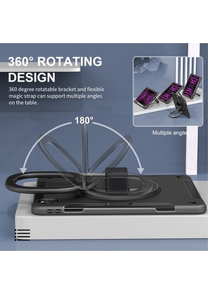 Apple iPad Pro 12.9 Pc+Tpu Tablet Kılıfı, Kalem Yuvası ile Stand Cover, Strap (Yurt Dışından) indirimleri