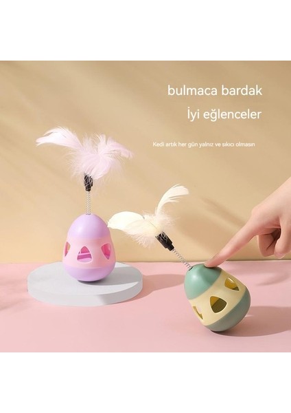 Kedi Oyuncak Tumbler Tüy Alay Kedi Sopa Otomatik Olarak Kedileri Kızdırır (Yurt Dışından) modelleri