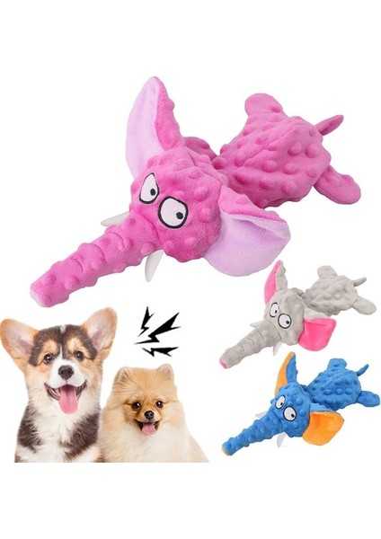 Sevimli Peluş Oyuncaklar Squeak Pet Fil Peluş Kabuk Dayanıklı Oyuncak Köpek Çiğnemek Squeaky Interaktif Köpek Oyuncak Komik Pet Malzemeleri Dolgu Yok (Yurt Dışından) fiyatları