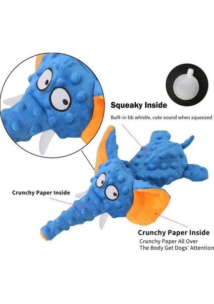 Sevimli Peluş Oyuncaklar Squeak Pet Fil Peluş Kabuk Dayanıklı Oyuncak Köpek Çiğnemek Squeaky Interaktif Köpek Oyuncak Komik Pet Malzemeleri Dolgu Yok (Yurt Dışından) fırsatları