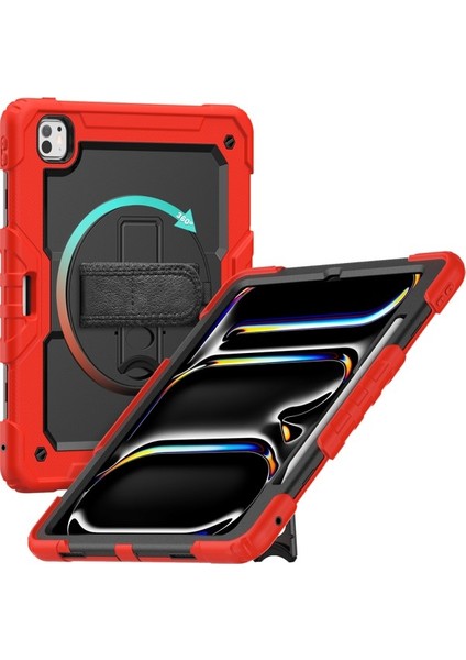 iPad Pro 13 2024 Stand Kılıf Pc+Silikon Tablet Kılıfı ve Omuz Askılı (Yurt Dışından) modelleri