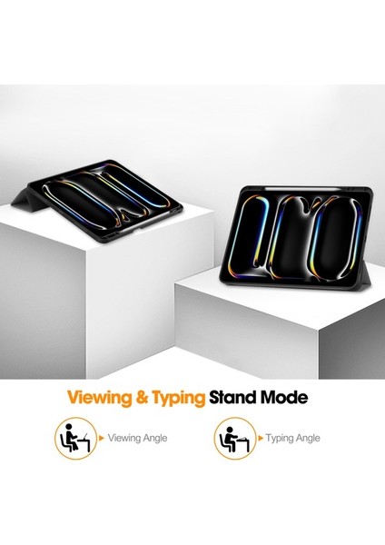 iPad Pro 13 2024 Standlı Şok Emici Deri Tablet Kılıfı (Yurt Dışından) fırsatları
