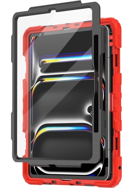 iPad Pro 13 2024 Stand Kılıf Pc+Silikon Tablet Kılıfı ve Omuz Askılı (Yurt Dışından) fiyatları