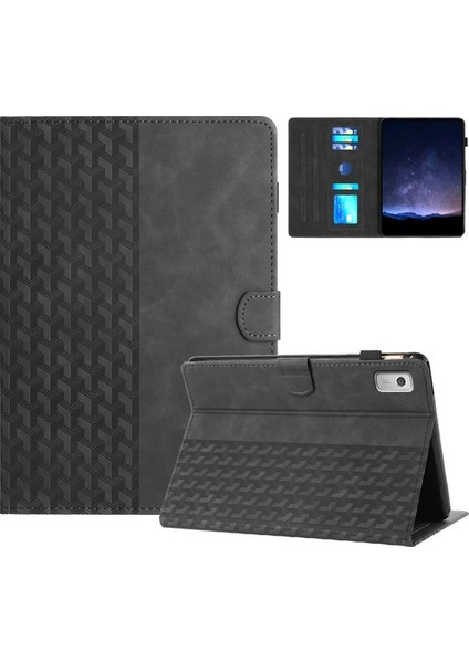 Lenovo Tab M9 Yapı Taşı Pu Deri Kart Tutucu Tablet Kapağı (Yurt Dışından)