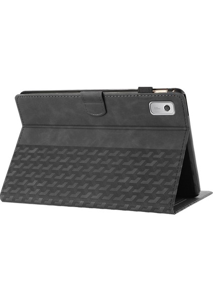 Lenovo Tab M9 Yapı Taşı Pu Deri Kart Tutucu Tablet Kapağı (Yurt Dışından)