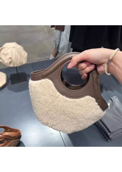 Sebze Sepeti Çantası Peluş Crossbody Çanta Çok Yönlü Tote Çanta (Yurt Dışından) fiyatları