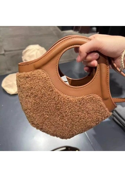 Sebze Sepeti Çantası Peluş Crossbody Çanta Çok Yönlü Tote Çanta (Yurt Dışından) fırsatları