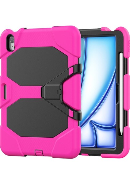 iPad Air 11 2024 Stand Pc + Dahili Ekran Koruyuculu Silikon Tablet Kapağı (Yurt Dışından) fiyatları