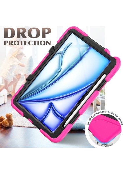 iPad Air 11 2024 Stand Pc + Dahili Ekran Koruyuculu Silikon Tablet Kapağı (Yurt Dışından) indirimleri