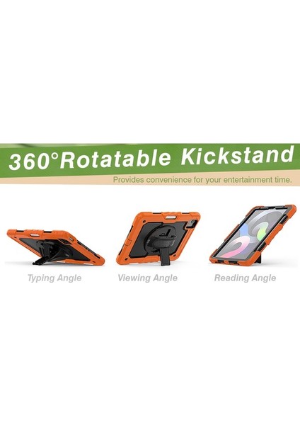 iPad Air 2020 Için Tablet Kılıfı - Turuncu / Siyah (Yurt Dışından) fırsatları