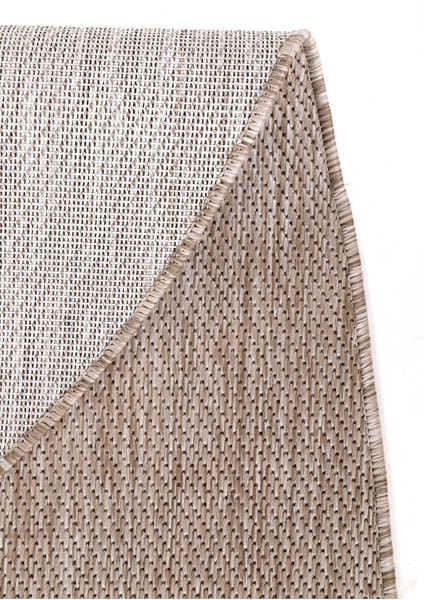 Tema 9040 Bej Sisal Hasır Iç Dış Mekan Kilim Dekoratif Bahçe Balkon Salon Halısı