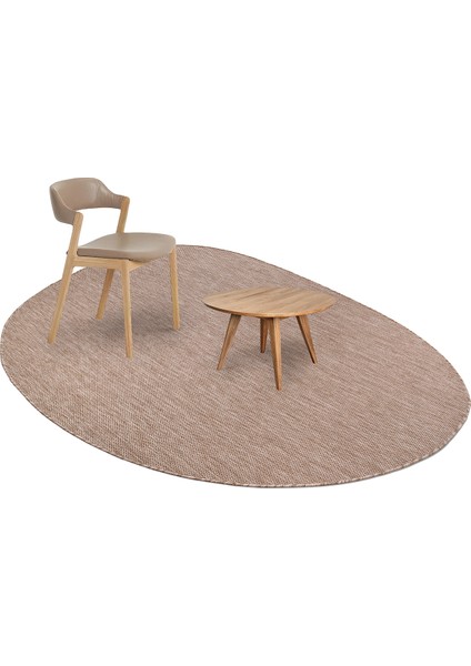 Tema 9040 Bej Sisal Hasır Iç Dış Mekan Kilim Dekoratif Bahçe Balkon Salon Halısı