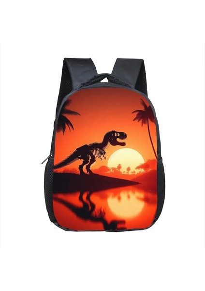 12 Inç Karikatür Dinozor Baskı Çocuklar Sırt Çantası T-Rex Okul Çantası Yürümeye Başlayan Çocuk Anaokulu Sırt Çantaları Öğrenci Kitap Çantası Hediye Renk: 12TREX06FX (Yurt Dışından)