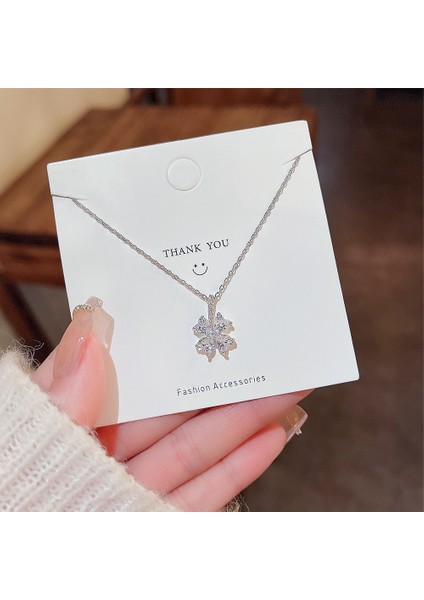 Bayan Titanyum Çelik Kolye Kolye Zinciri Mücevherat (Yurt Dışından)