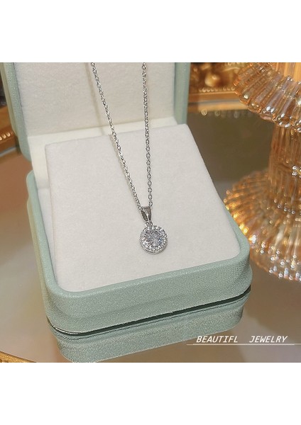 Bayan Titanyum Çelik Kolye Kolye Zinciri Mücevherat (Yurt Dışından)