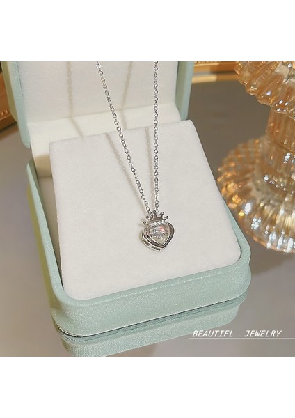 Bayan Titanyum Çelik Kolye Kolye Zinciri Mücevherat (Yurt Dışından)