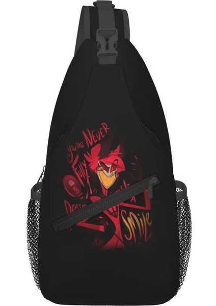 H-Hazbin H-Hotel Sling Göğüs Çantaları Crossbody Omuz Sırt Çantası Açık Spor Day Packs Moda Çantası Renk: 5 (Yurt Dışından)