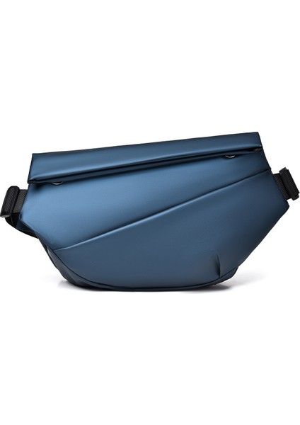 Su Geçirmez Çok Katmanlı Erkek Biker Crossbody Göğüs Çantası Çok Fonksiyonlu Çok Bölmeli Bel Çantası (Yurt Dışından)