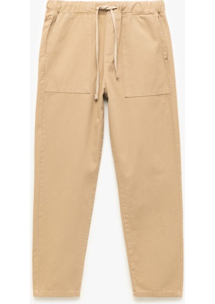 Beli Bağcıklı Cep Detaylı Pamuklu Chino Pantolon modelleri