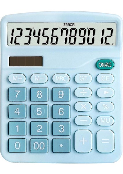 12 Basamaklı Güneş Enerjili Elektronik Hesap Makinesi PM-24066 Renkli Ekran