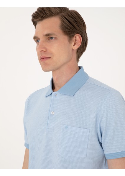 Erkek Açık Mavi Regular Fit Tişört 50306862-VR003 fiyatları