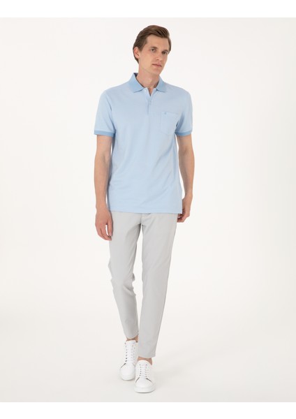 Erkek Açık Mavi Regular Fit Tişört 50306862-VR003 fırsatları