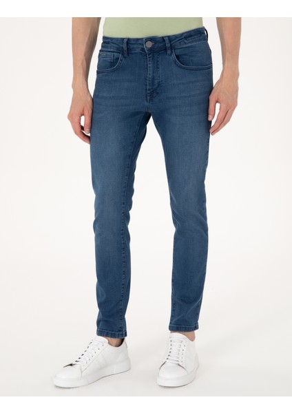 Erkek Mavi Slim Fit Jean Pantolon 50309069-VR036