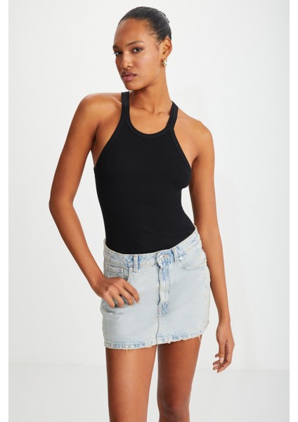 Mıssy Kadın Halter Yaka Kısa Siyah Body fırsatları
