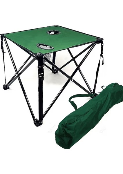 Katlanır Kamp Masası Yeşil 71 cm