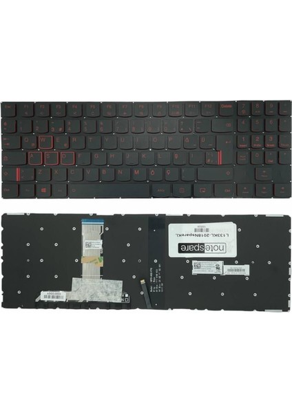 Lenovo Uyumlu Legion Y530 İ5-8300H, Y530 İ7-8750H Notebook Klavye Işıklı Siyah