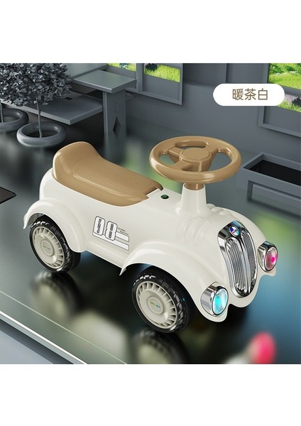 Retro Klasik Araba Çocuk Denge Aracı Scooter 1-3 Yaşında Bebek Yürümeye Başlayan Çocuk Büküm Araba Çocuk Dört Tekerlekli Paten (Yurt Dışından)