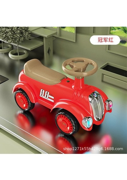 Retro Müzikli Çocuk Scooterı, Kaydıraklı Araba, Denge Arabası, Yürüteç, Bebek Oyuncak Arabası, Büküm Arabası (Yurt Dışından)