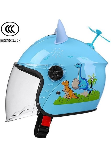 3c Sertifikalı Kask Karikatür Sonbahar ve Kış Kaskı Çocuk Dört Mevsim Güneş Koruması ve Rüzgar Geçirmez Elektrikli Araç Kaskı (Yurt Dışından)