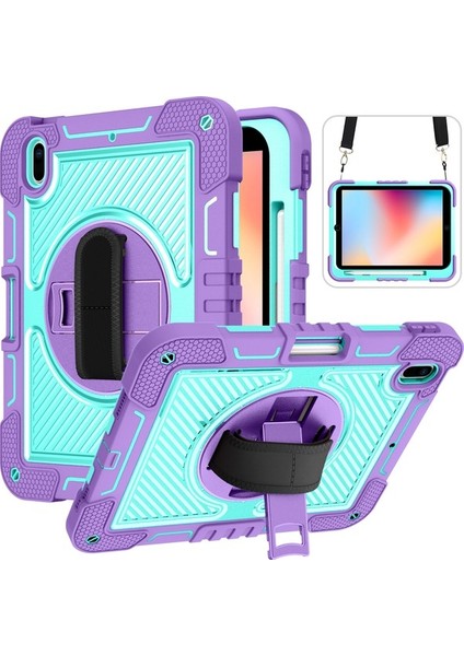 iPad 10.2 2021 / 2020 / 2019 Stand Kılıf Askılı Tablet Kapağı (Yurt Dışından)